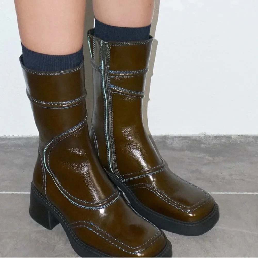 MIISTA Malene Khaki Boots - Picture 1 of 8